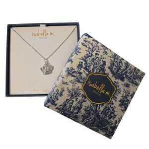 Isabella M. Sterling Silver Crown Necklace